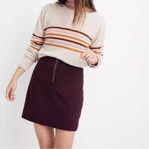 Madewell Campfire Mini Skirt Maroon Size 14